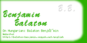 benjamin balaton business card